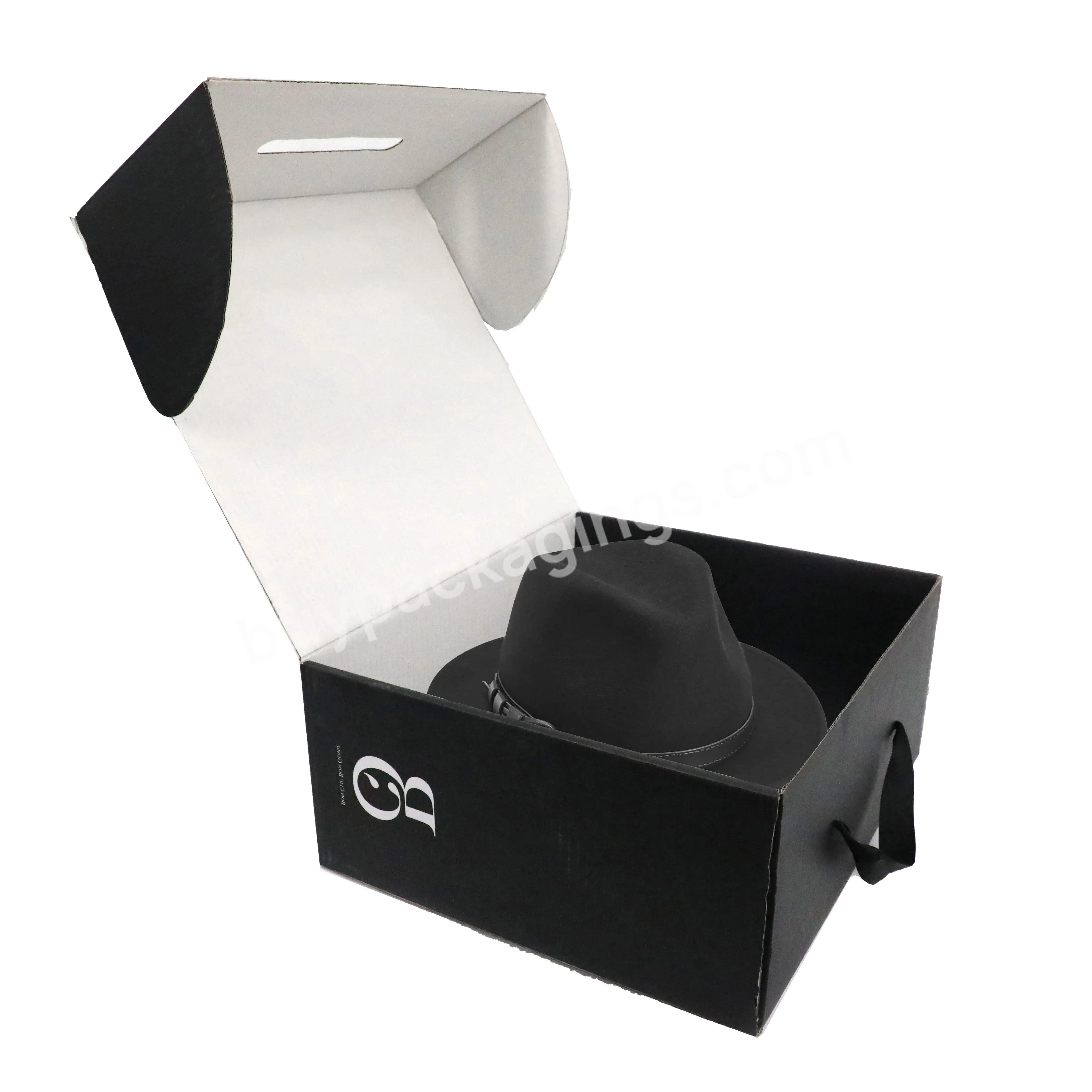 Custom Fedora Hat Box Mailer Cardboard Gift Packaging Hat Shipping Box Fedora For Big Hats