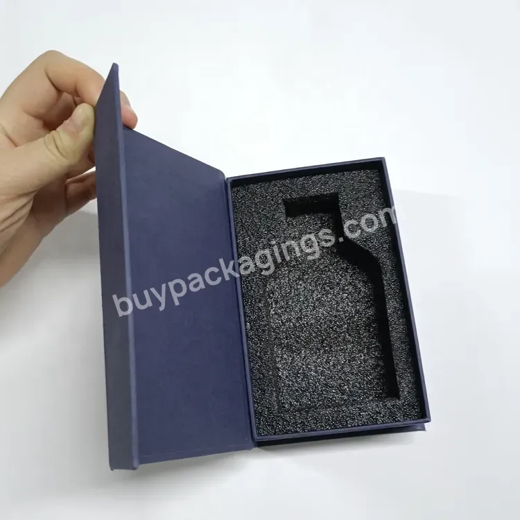 Custom Flap Rigid Cardboard Cosmetic Fragrance Perfume Gift Box Magnetic Enclose Perfume Box With Foam Insert