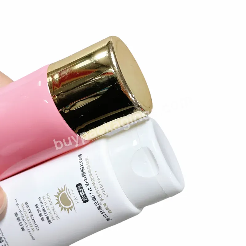 Custom Flat 50ml Bb Cc Cream Squeeze Tube Hand Cream Soft Tube Foundation Cream Cosmetic Container