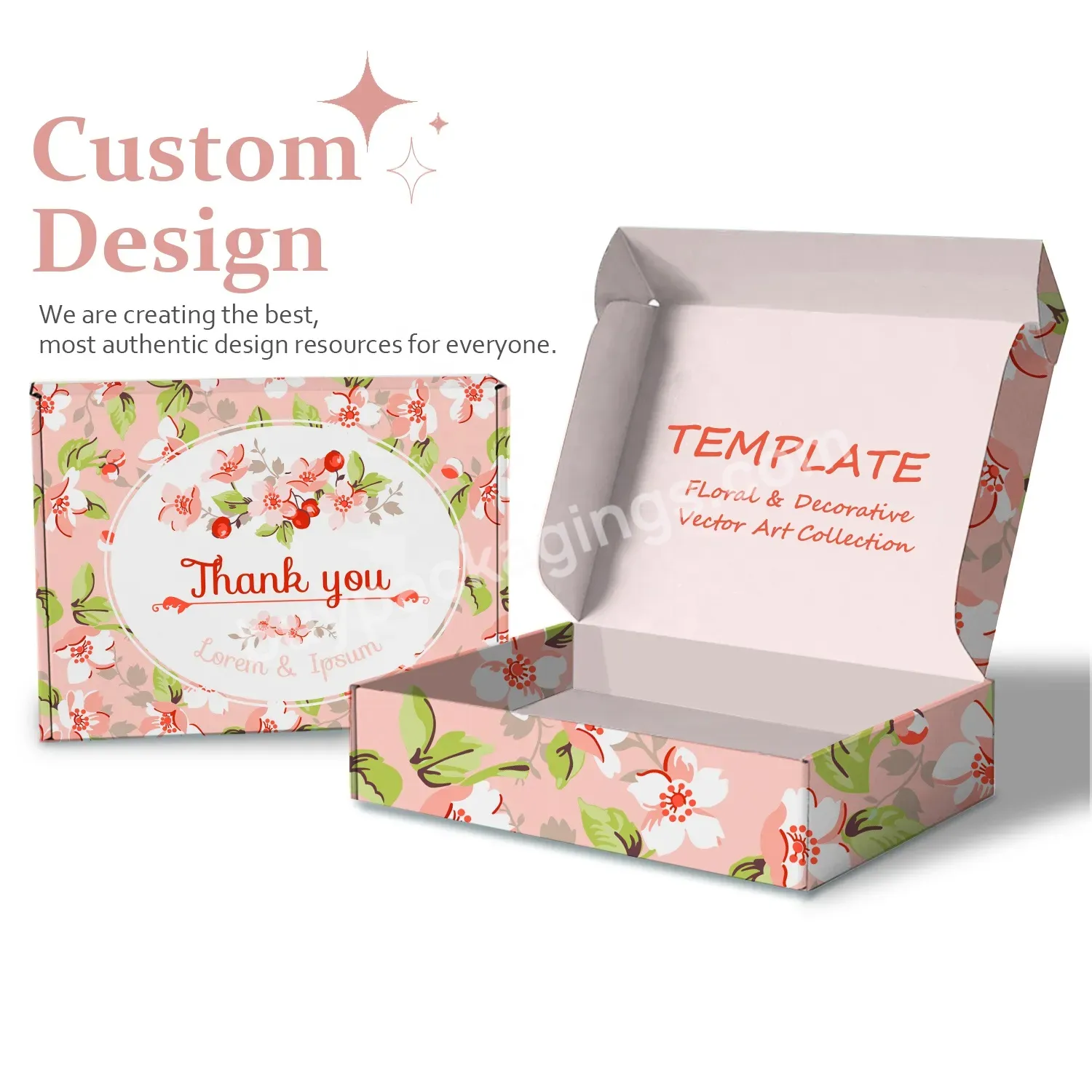 Custom Flat Personalized Mini Lightweight Amazon Art Foldable Packaging Box