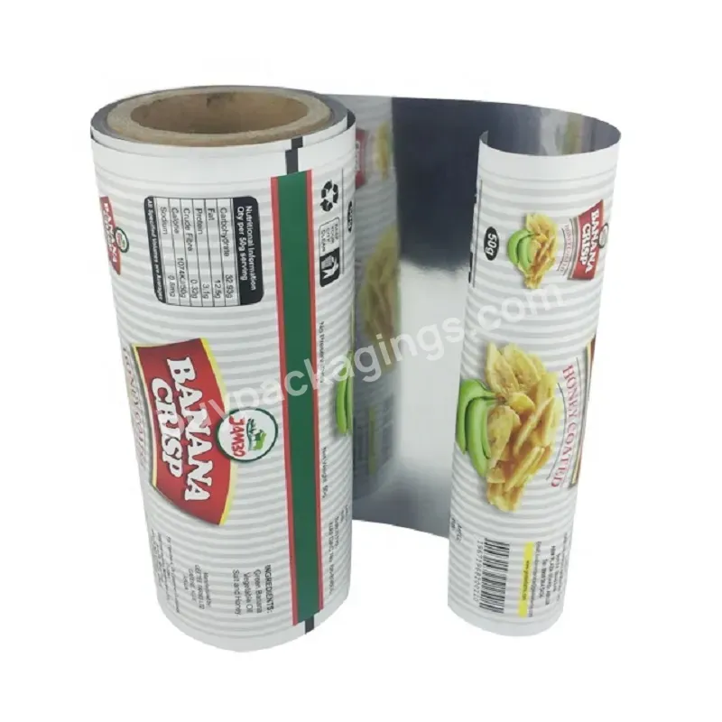 Custom Flexible Food Packaging Roll Film Pack For Potato Chips Printing Food Aluminum Foil Plastic Snack Packaging Roll Film