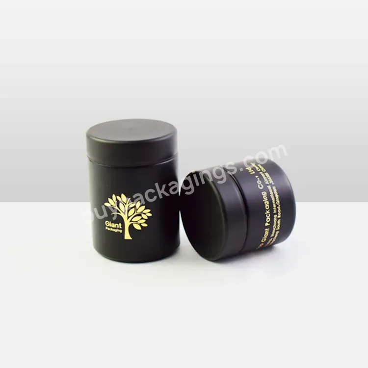 Custom Flower Packaging 57mm Diameter Glass Jar Label Custom Design Frosted Cream Black Uv Glass Scrub Cosmetic Jar Glass Bottle