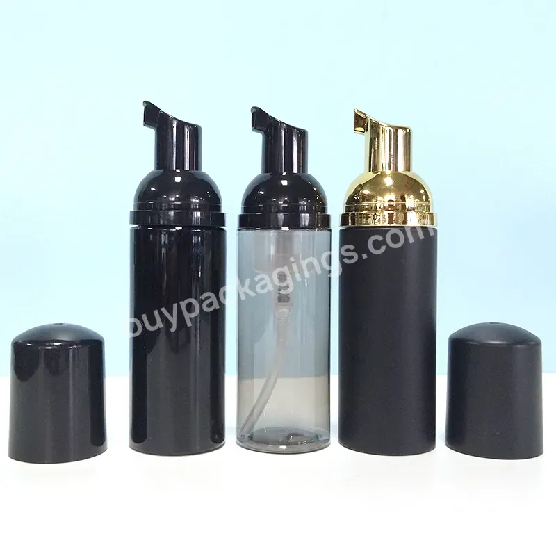 Custom Foaming Lash Shampoo Face Cleanser Gold Silver Clear Black 50ml 60ml 100ml 150ml Plastic Soap Dispenser Foam Pump Bottle