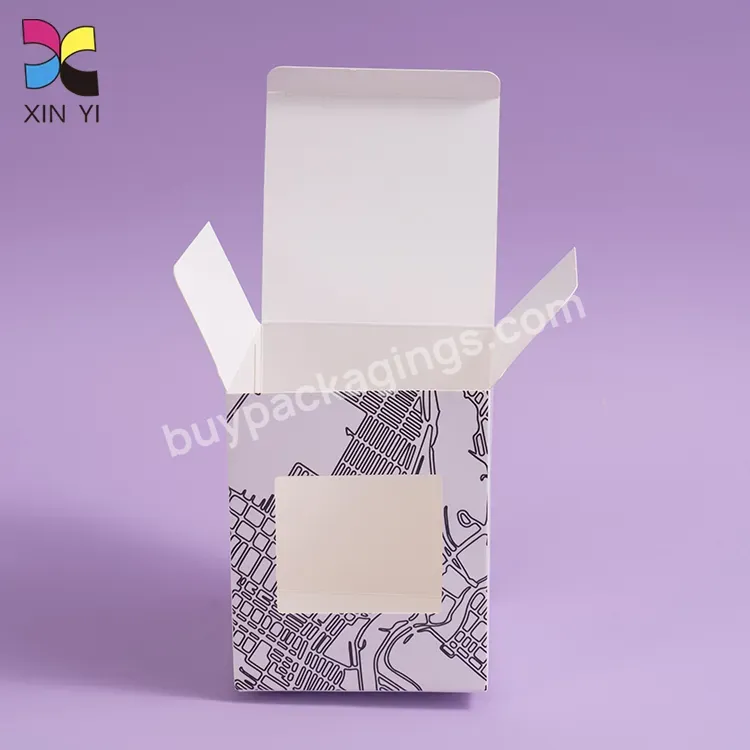 Custom Foldable Paper Boxes Cosmetic Packaging Paper Box With Window