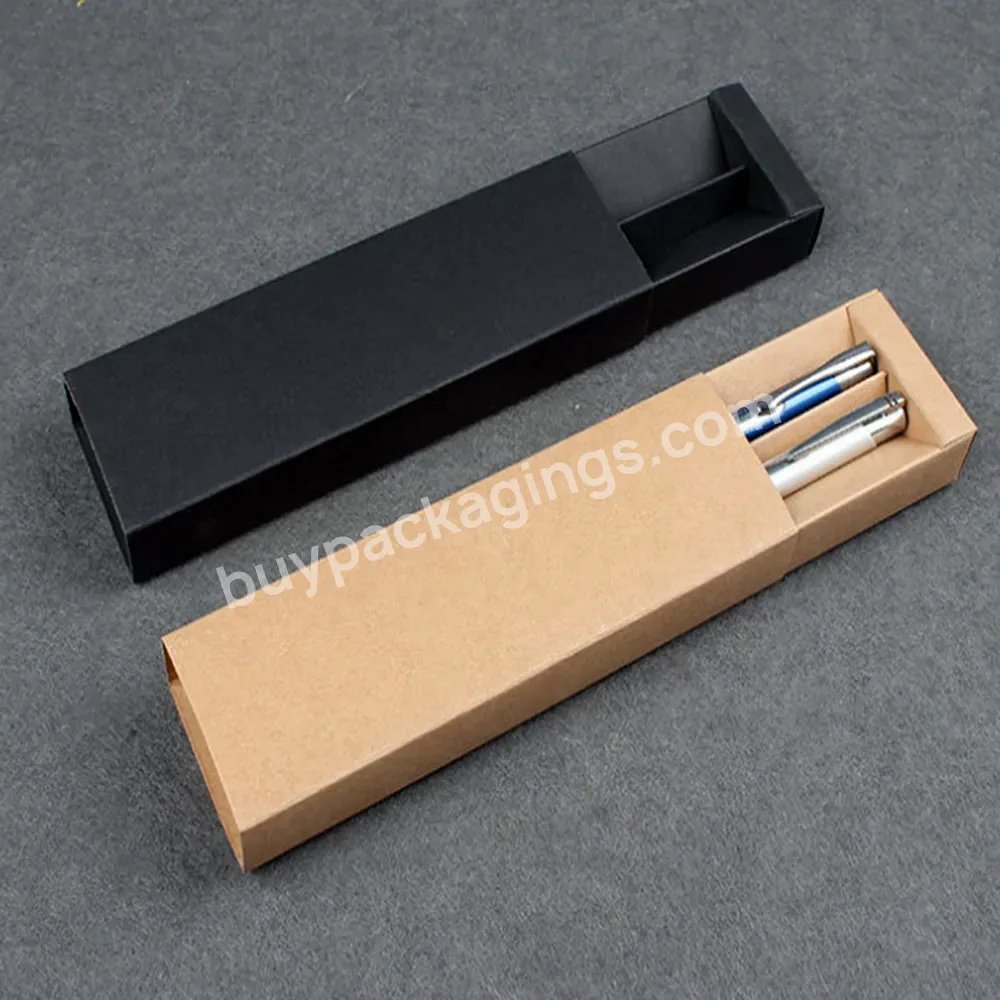Custom Foldable Pen Box Packaging Pencil Cases Kraft Design Packaging With Logo For Office Supplies
