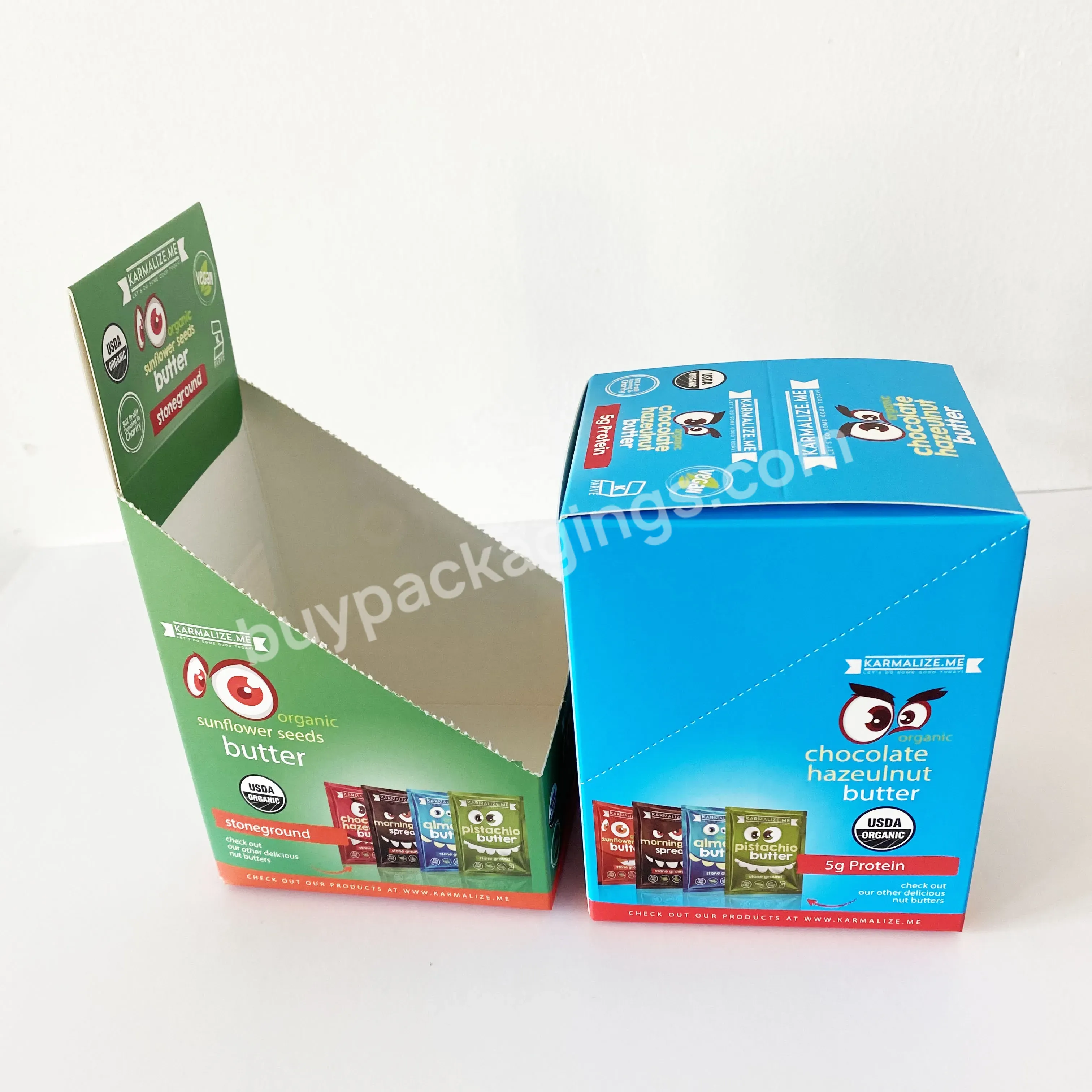 Custom Folding Cardboard Carton Tear Away C1s Cardboard Paper Counter Retail Display Shipper Box