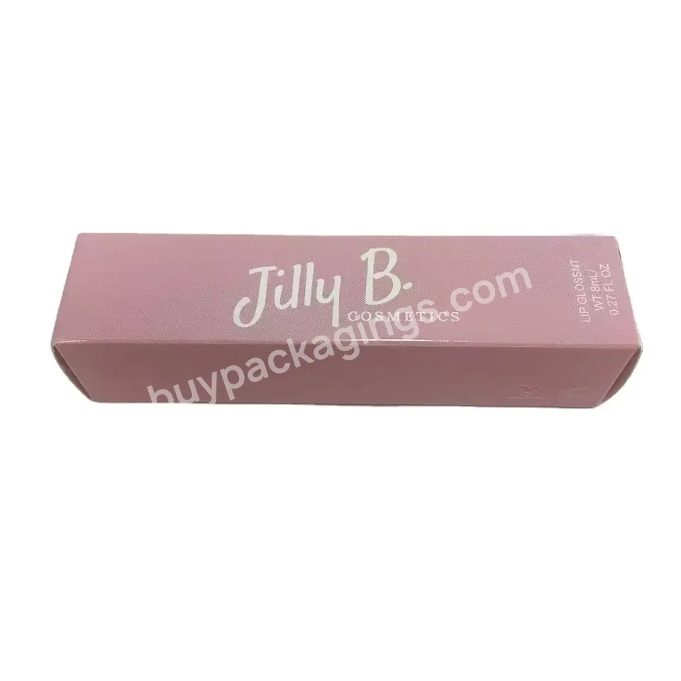 Custom Folding Cosmetic Gift Boxes Lip Foundation Highlight Stick Liquid Eye Shadow Paper Box For White Paper Box