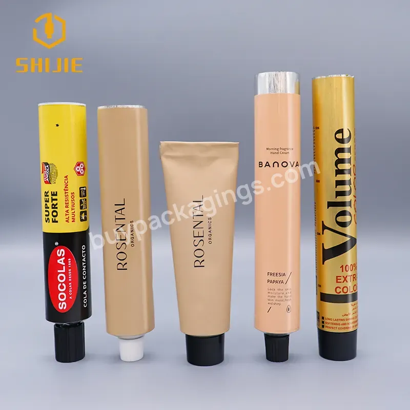 Custom Food Grade Glue Ointment Hair Curling Cream Metal Cosmetic Tube Usage Packing Aluminum Tubes Cosmetic Metal Tube