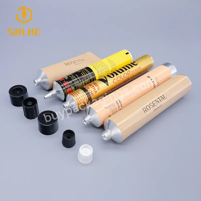 Custom Food Grade Glue Ointment Hair Curling Cream Metal Cosmetic Tube Usage Packing Aluminum Tubes Cosmetic Metal Tube