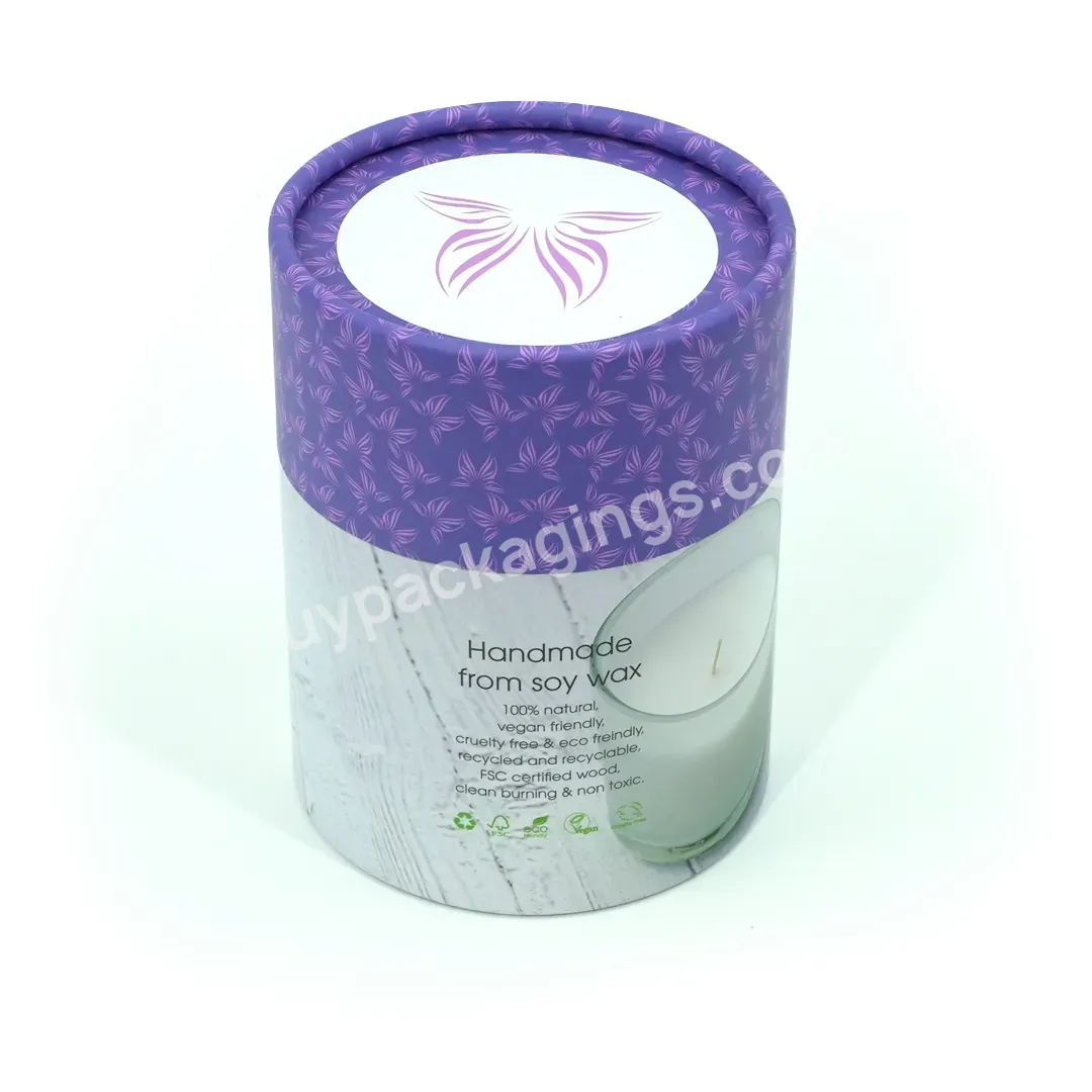 Custom Food Grade Recycled Cardboard Tube Box Cylinder Tea Packaging Box Round Kraft Paper Tube Packaging
