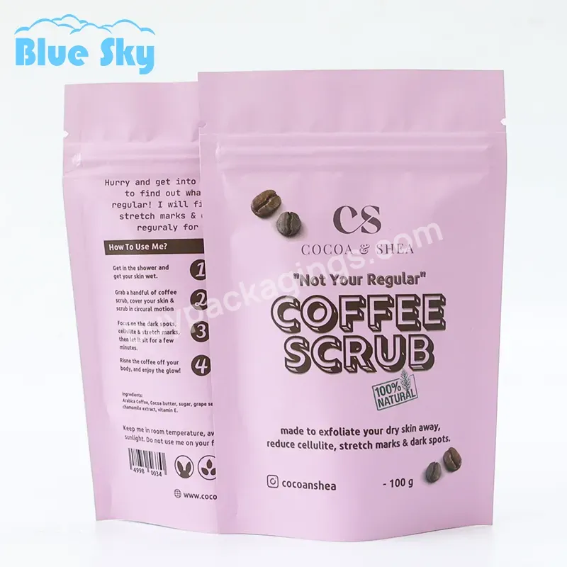 Custom Food Pack Design Packaging Mylar Bags Printed Packing Pouch For Spices Coffee Beans Packaging Bag