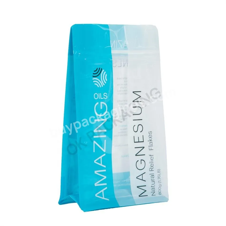 Custom Food Packaging Bag Flat Bottom Pouch Ziplock Bag For Coffee Square Bottom Box Pouch Plastic Flat Bottom Zipper Bag