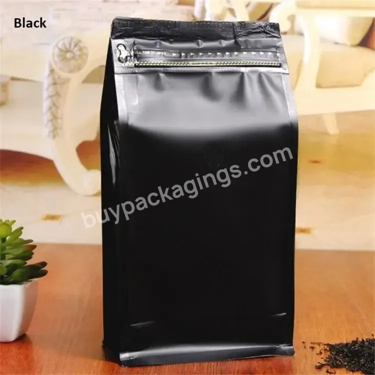 Custom Food Packaging Bag Flat Bottom Pouch Ziplock Bags For Coffee Square Bottom Box Pouch