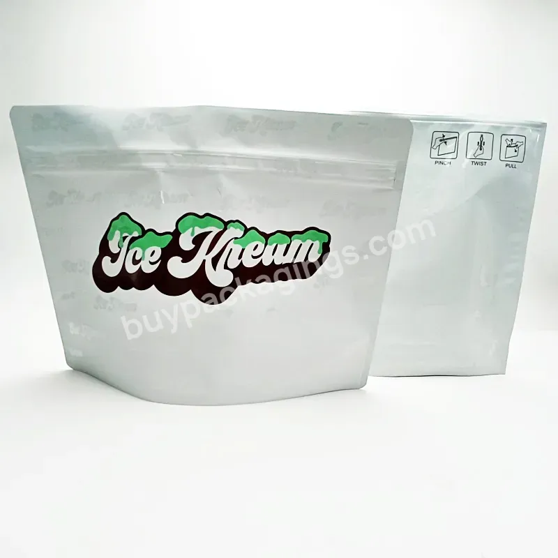 Custom Food Packing Aluminum Foil Mylar Ziplock Bag Plastic Metalized Smell Proof Design Uv Logo Stand Up Zipper Pouch Printing