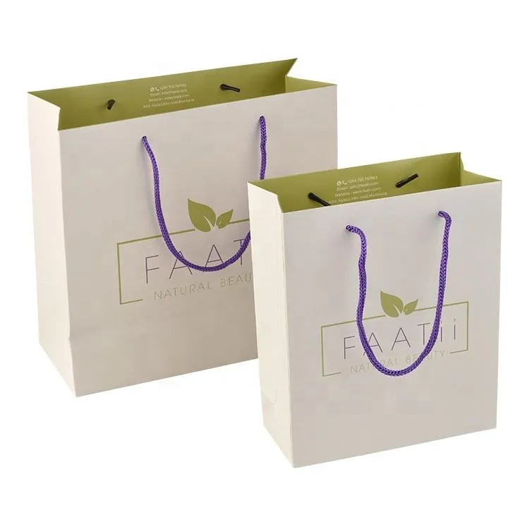 custom for dress suit shopping paper bag with rope  handle