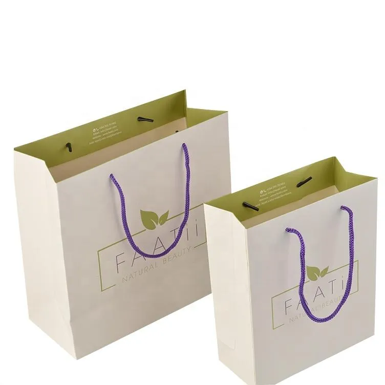 custom for dress suit shopping paper bag with rope  handle