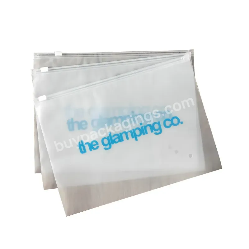 Custom Frosted Clothes Packaging Ziplock Bag Print Logo Compostable Resealable Plastic Bags For Clothing