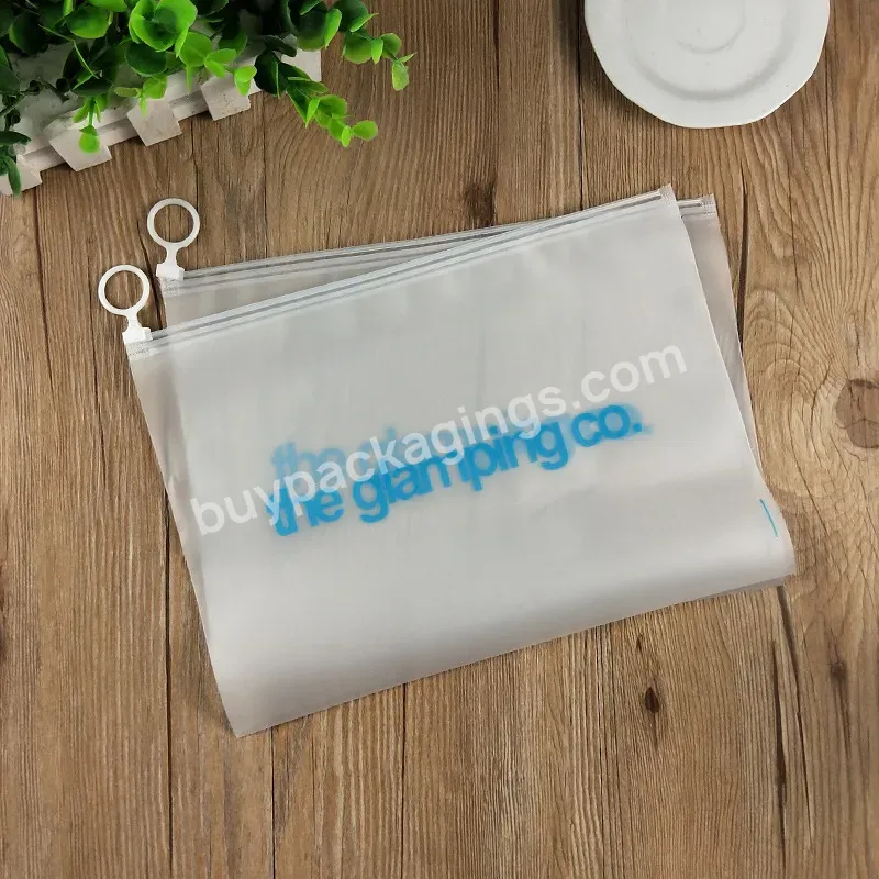 Custom Frosted Clothes Packaging Ziplock Bag Print Logo Compostable Resealable Plastic Bags For Clothing