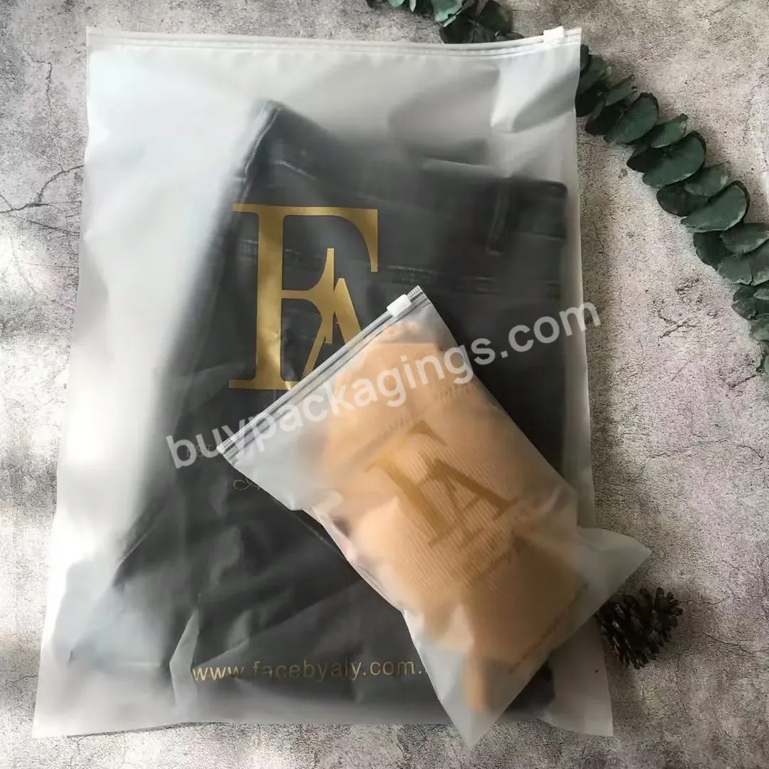 Custom Frosted Clothingeva Zip Lock Cosmetic Bag Printed Plastic Bags For Packaging Swimwear Bikini Jewelry