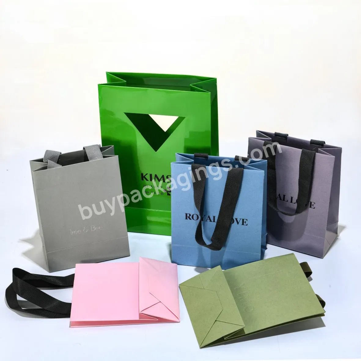 Custom Fsc Luxury Paper Shopping Gift Bags With Your Own Logo For Shop Gift Packing
