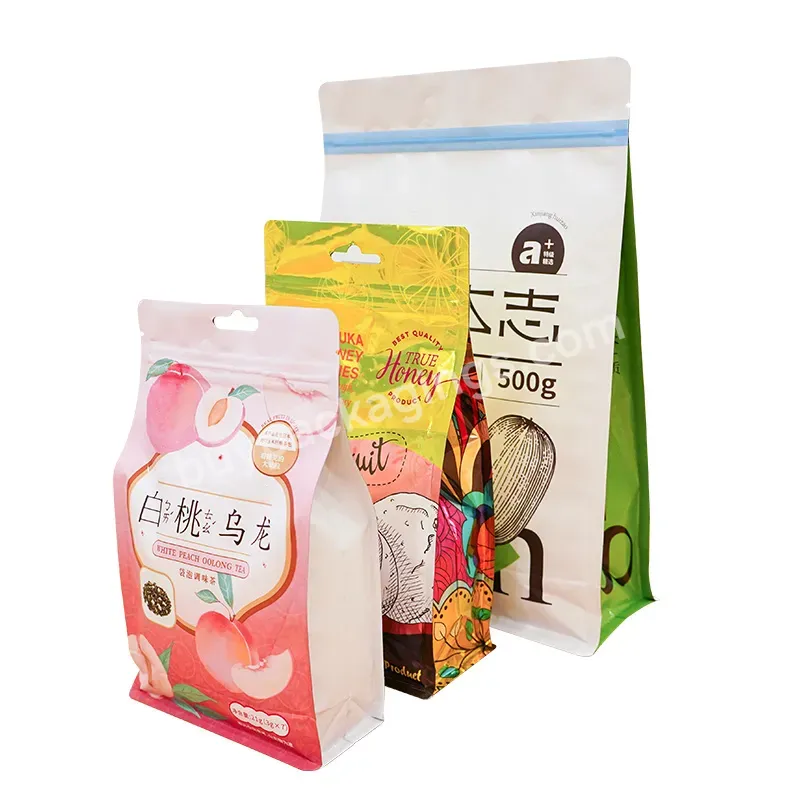 Custom Full Color Printed Aluminum Resealable Foil Smell Proof Standing Up Zipper Plastic Pouch Bag Packaging With Logo For Tea - Buy Custom Logo Tea Food 8 Side Seal Zip Plastic Lock Stand Up Packaging Bag,High-quality Customized Logo Stand Up Mosit