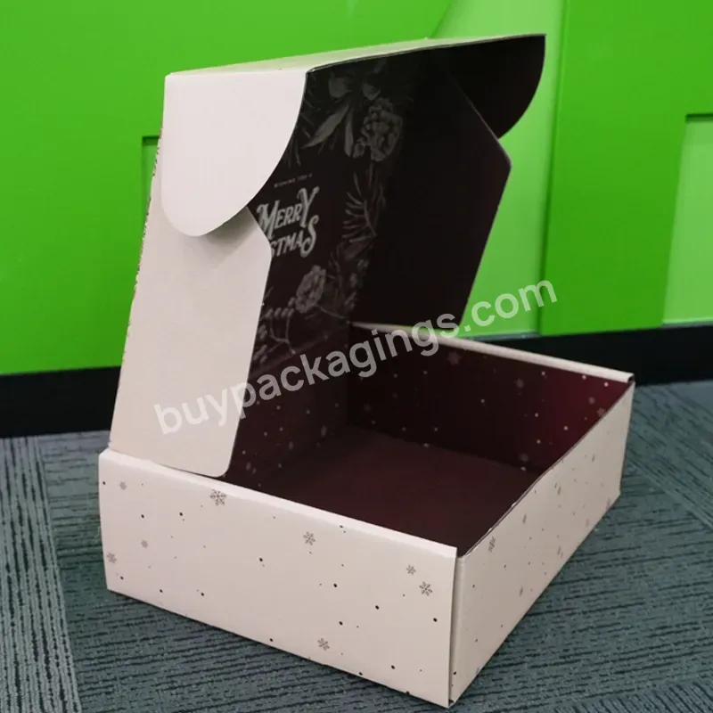 Custom Full Color Printing Corrugated Christmas Gift Mailer Boxes Wholesale Factory Christmas Gift Shipping Box
