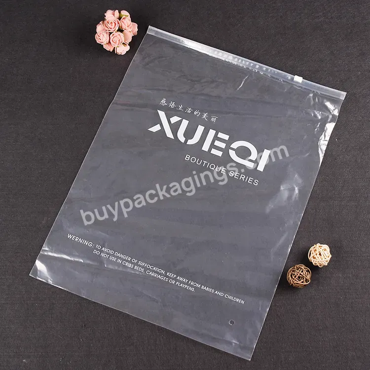 Custom Garment Packing Bag With Ziplock Frosted Clothing Package Pouch Shopping Bags With Logos