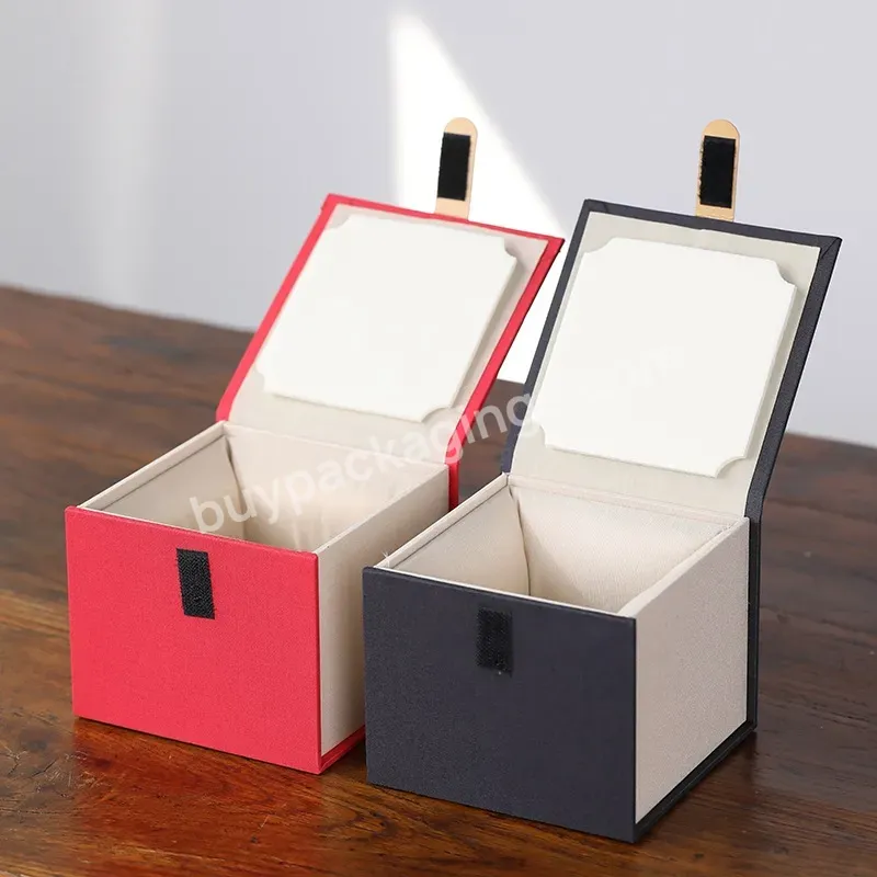 Custom Gift & Craft Packaging Box With Foam Lining Cloth Boxes With Leather Closure Jewelry/candle /glasses/perfume Packing