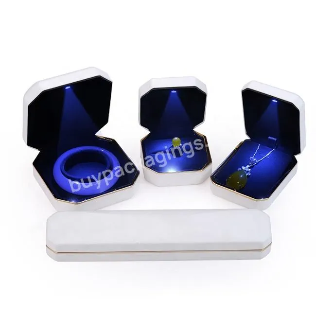 Custom gift white Plastic for jewelry packaging box led