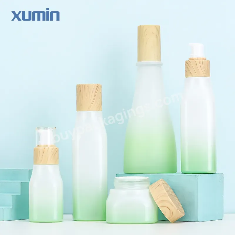 Custom Glass Skin Care Bottles 40ml 50g 100ml 120ml Luxury Glass Consmetic Pump Bottle Skin Care Glass Containers 50ml For Toner