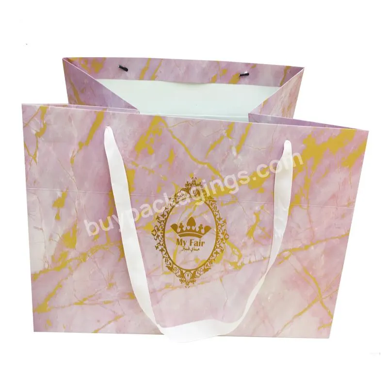 custom glossy 12x12in designer gift bags strap shopping pe bag