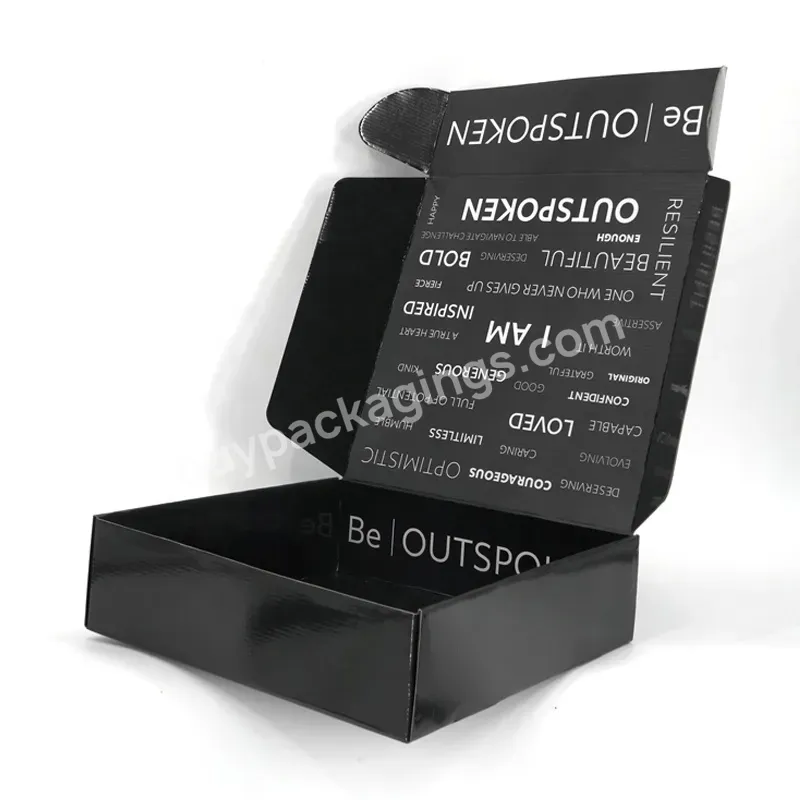 Custom Glossy Black Printing Corrugated Carton Mailer Boxes For Online Shipping