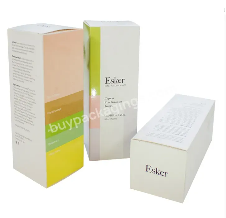 Custom Glossy Spot Uv Coating Printing Cosmetic Paper Packing Box For Skincare Product