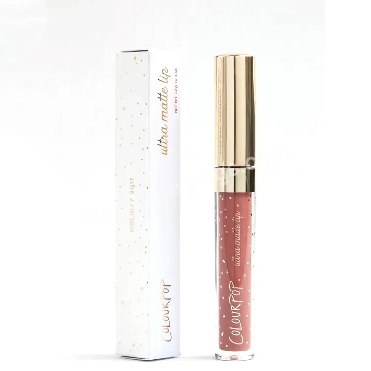Custom Gold Empty Lip Gloss Tube Boxes Cosmetic Gift Lipstick Balm Lipgloss Packaging Paper Box