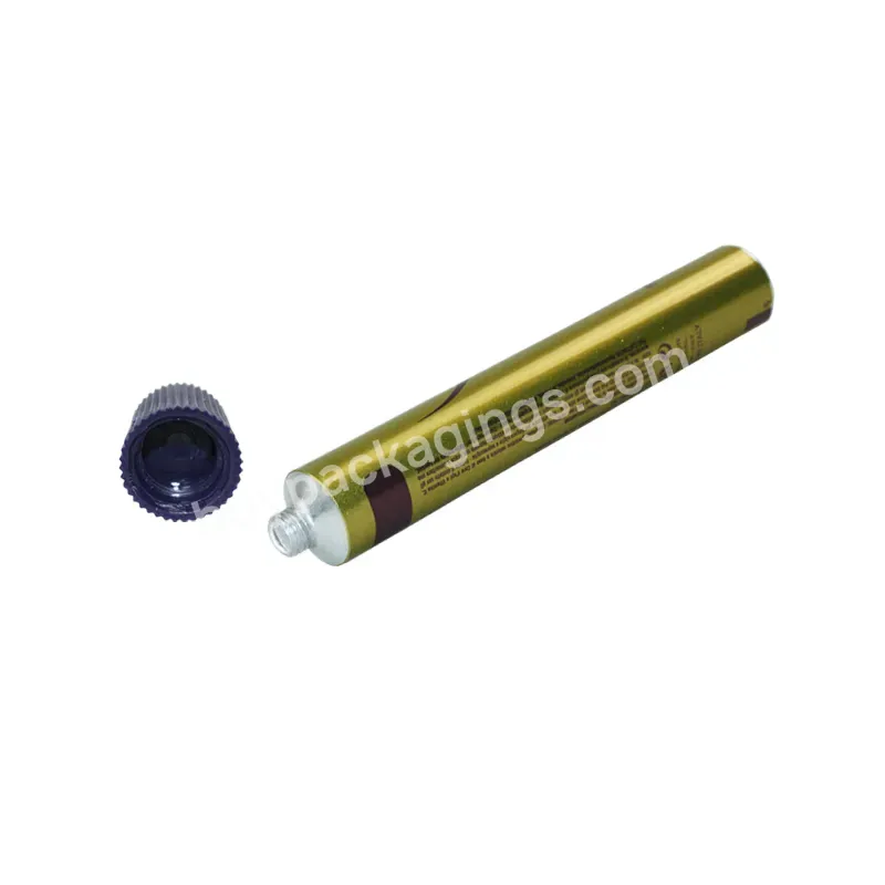 Custom Gold Foil 100ml Black Metal Aluminum Squeeze Tube Container Aluminum Tube For Hair Dye