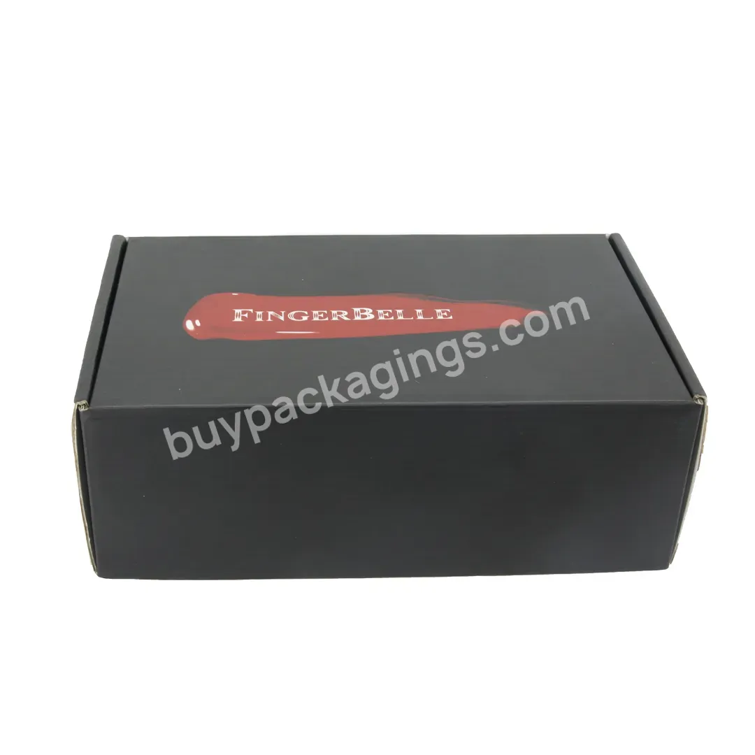 Custom Gold Logo Luxury Corrugated Cardboard Paper Gift Wig Hair Or Clothing Packaging Box Customized Mailer Box