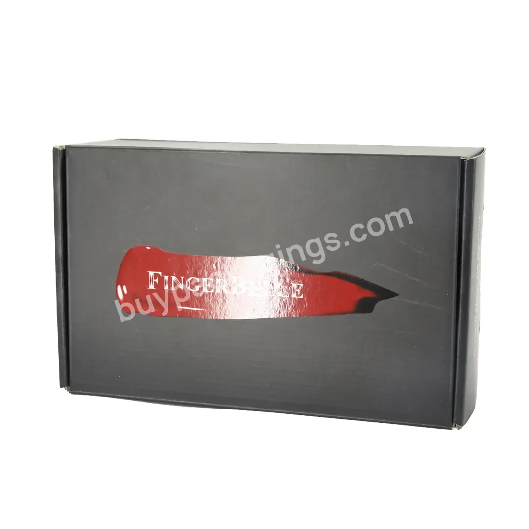 Custom Gold Logo Luxury Corrugated Cardboard Paper Gift Wig Hair Or Clothing Packaging Box Customized Mailer Box