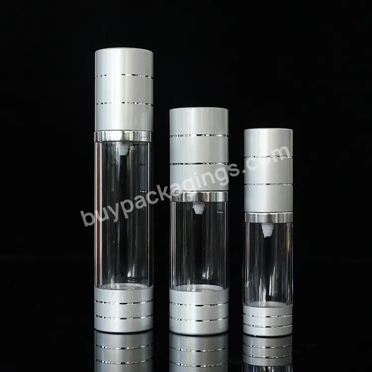 Custom Gold Silver 15ml 20ml 30ml 50ml 80ml 100ml 120ml Cosmetic Luxury Lotion Airless Pump Bottle - Buy Airless Cosmetic Bottles,Ring Cap Airless Pump Bottle Empty Cosmetic Containers Stock Low Small Quantity 15ml 30ml 50ml Silver Screen Printing Pl