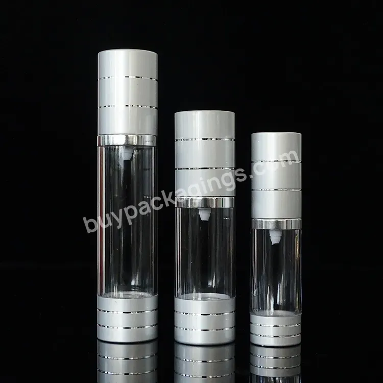 Custom Gold Silver 15ml 20ml 30ml 50ml 80ml 100ml 120ml Cosmetic Luxury Lotion Airless Pump Bottle