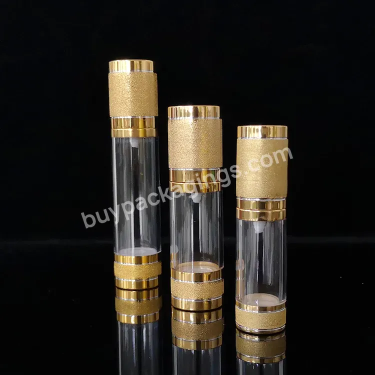 Custom Gold Silver 15ml 20ml 30ml 50ml 80ml 100ml 120ml Cosmetic Luxury Lotion Airless Pump Bottle