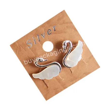 Custom Gold Stamping Earring Fancy Card Stock Paper For Jewelry Card