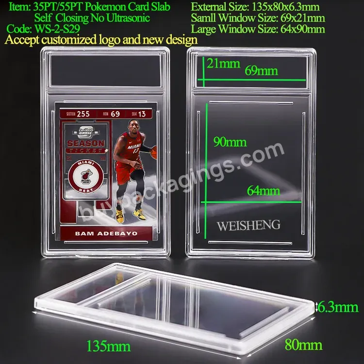 Custom Graded Certified Collectibles Rookie Graded Card Cases Football Card Case Trading Card Slabs For Pokemon Charizard