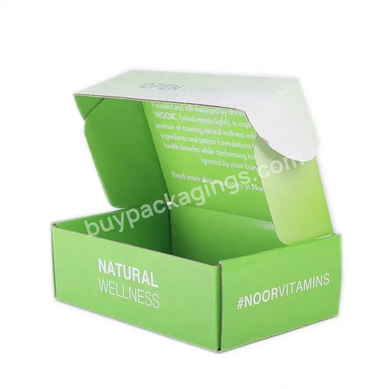 Custom Gradient Green 7x5x4 Small Size Corrugated Carton Baby Clothing Mailer Packaging Paper Shipping Boxes