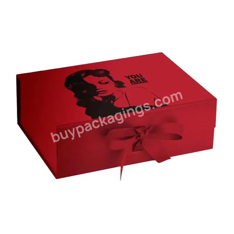 Custom Hair Extension /wig Packaging Box Folding Cardboard Gift Box With Ribbon Women Clothing/shoes Packing Box