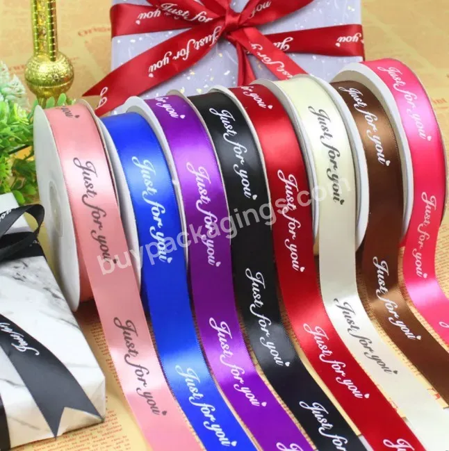 Custom Hair Silk Black Ribbon Personalized Packaging Gift Wrapping Ribbons For Wedding