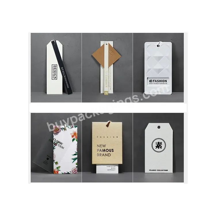 Custom Hangtag Label Printing Designs Black Cosmetic Mockup Kraft House Gift Paper Box With String