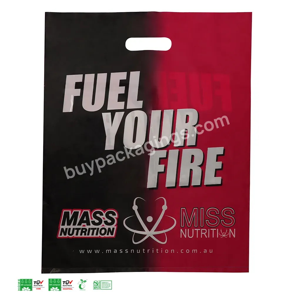 Custom Hdpe Tote Single-layer Plastic Bags Handle Hot Selling Printed Pe Biodegradable With Logos Plastic Reusable Shopping Bag