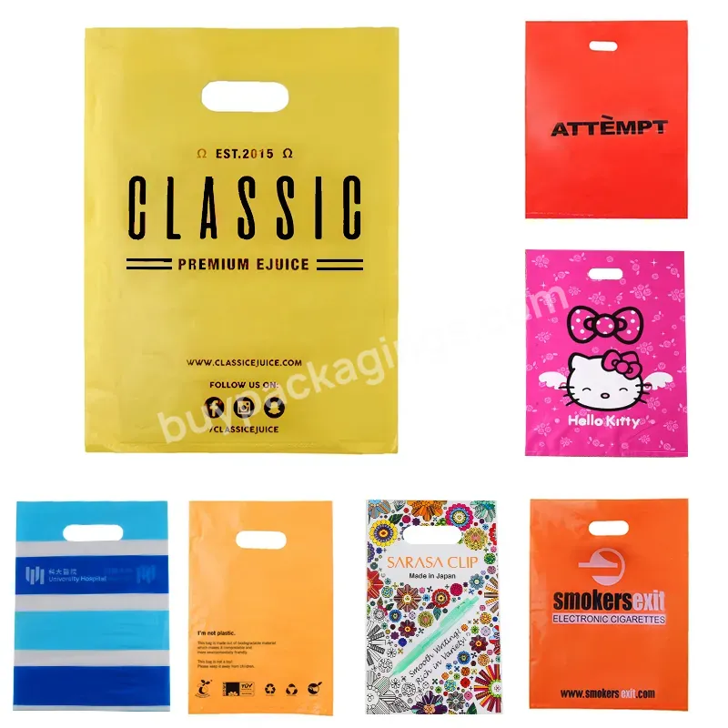 Custom Hdpe Tote Single-layer Plastic Bags Handle Hot Selling Printed Pe Biodegradable With Logos Plastic Reusable Shopping Bag - Buy Plastic Shopping Bag,Custom Printed Logo Design Ldpe/hdpe Handle Plastic Bag Die Cut Bag Shopping Bag,Custom Printin