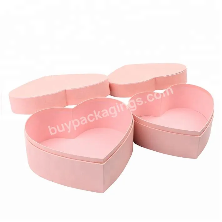 Custom High-end Heart Shape Rigid Cardboard Waterproof Flower Box with Plastic Insert Flower Packaging Pantone Color & CMYK