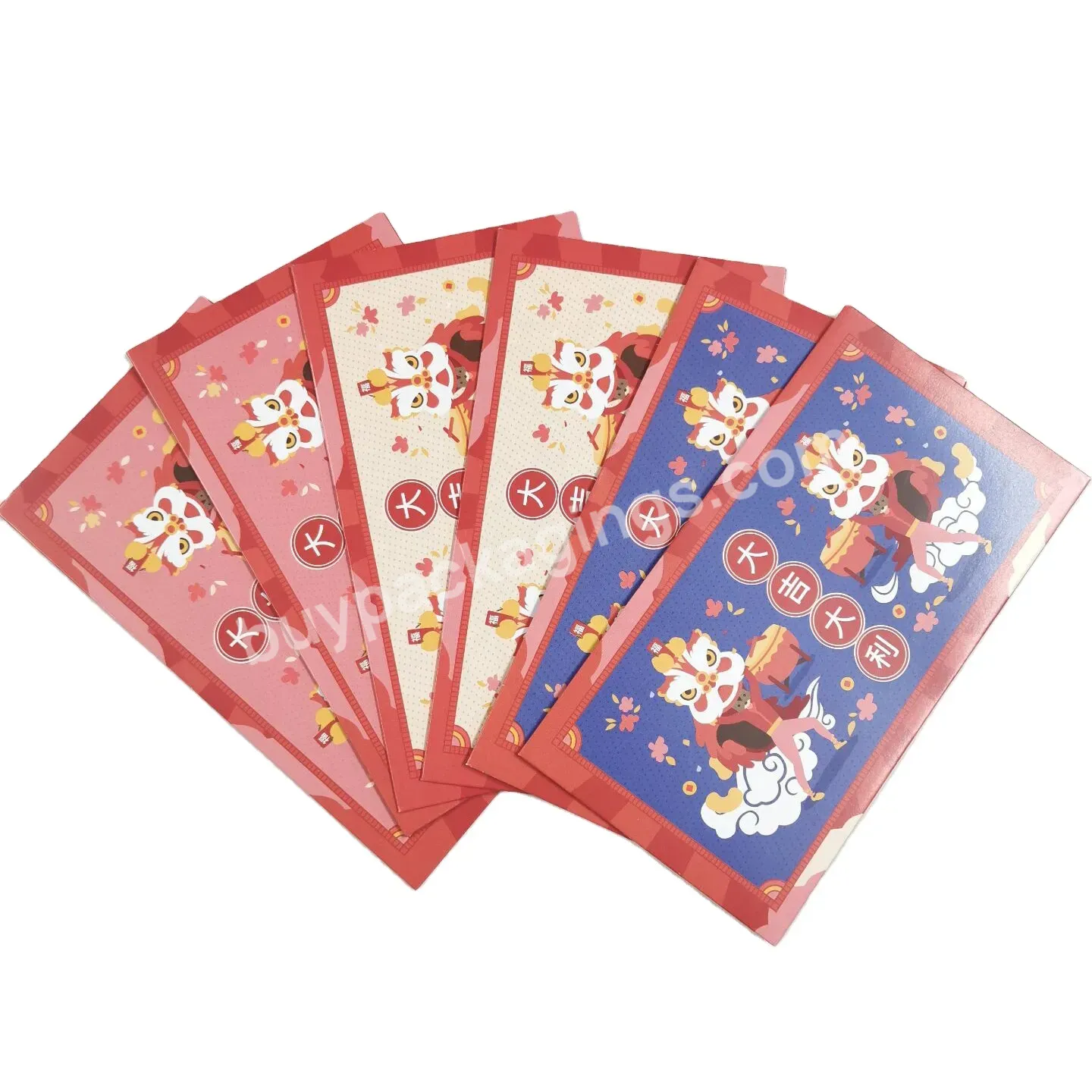 Custom High End Red Envelope With Gold Foil Pattern For Chinese New Year